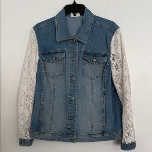 Chico's Platinum Denim Jacket